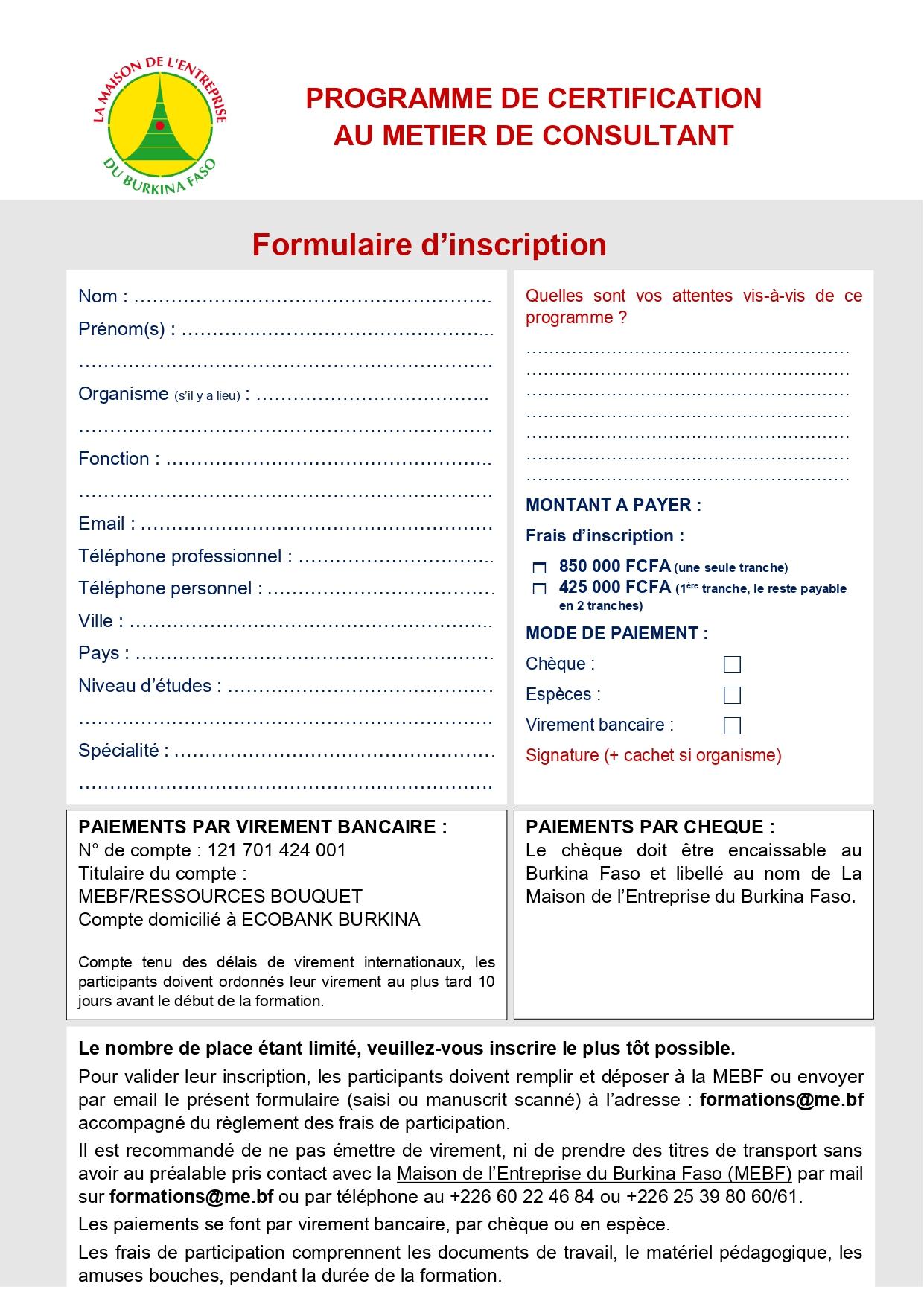 Fiche technique Programme Certification 2023-3